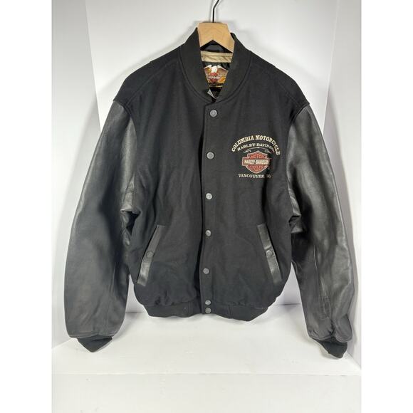 vintage harley davidson bomber jacket Colombia Motorcycles Vancouver WA Size L